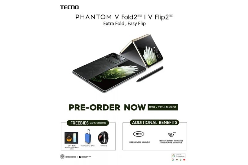 Tecno Phantom V Fold 2 ve Phantom V Flip 2: Ön Sipariş Tarihi Sızdırıldı!